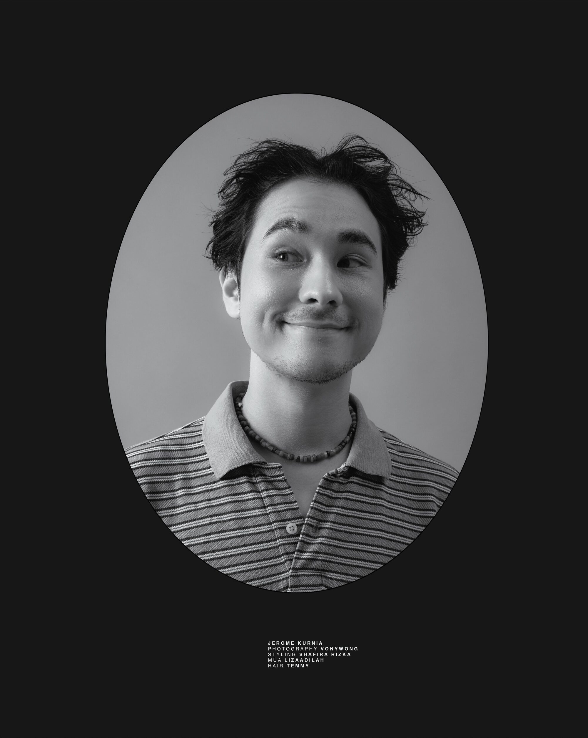 Jerome Kurnia portrait on a dark textured background